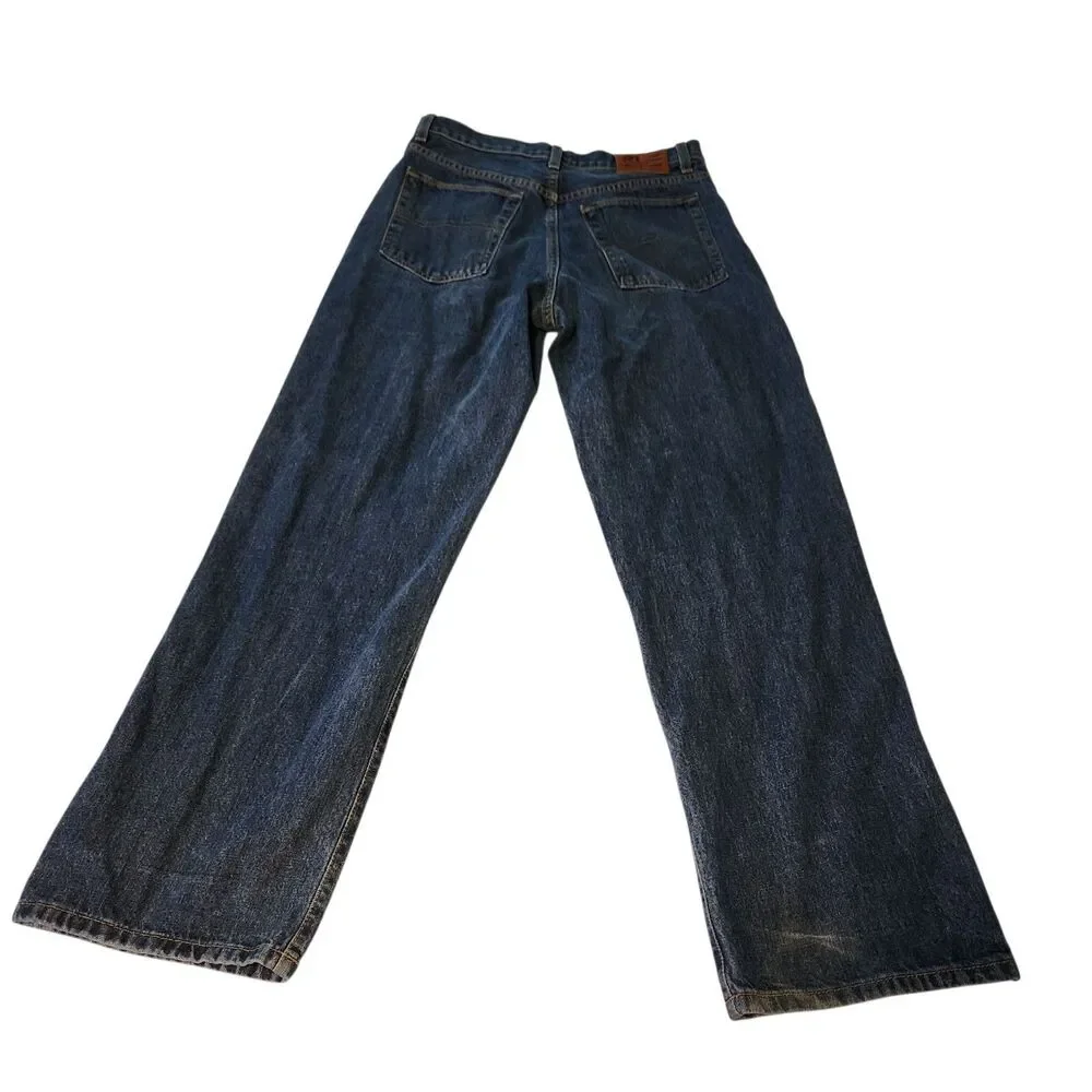 Y2K Polo Jeans Co Boys 20 Blue Denim Jeans Straight Leg Ralph Lauren 30x29.5 Vtg